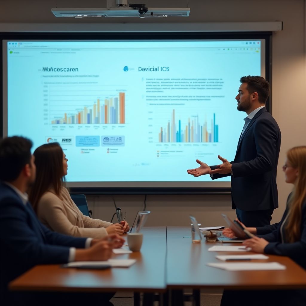 Sesiune interactivă în sala de curs