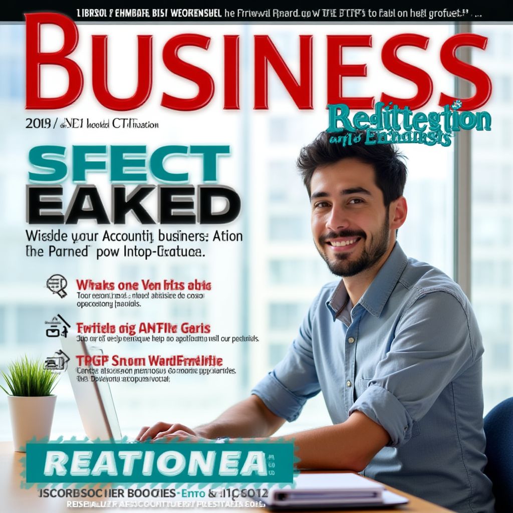 Copertă revistă de business contabilitate